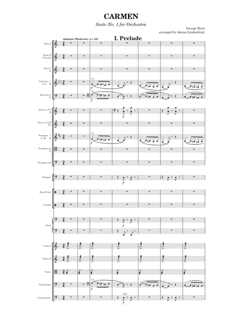 Carmen Suite No. 1 – Georges Bizet Carmen Suite No. 1