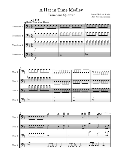A Hat in Time Medley – Pascal Michael Stiefel - Trombone Quartet