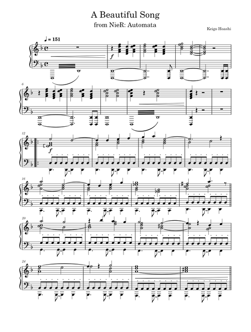 "A Beautiful Song" - Keigo Hoashi (from NieR: Automata)