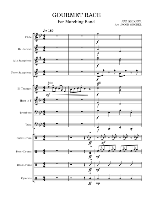Gourmet Race – For Marching Band