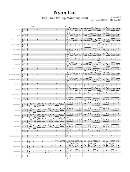 Nyan Cat Marching Band Pep Tune Arrangement