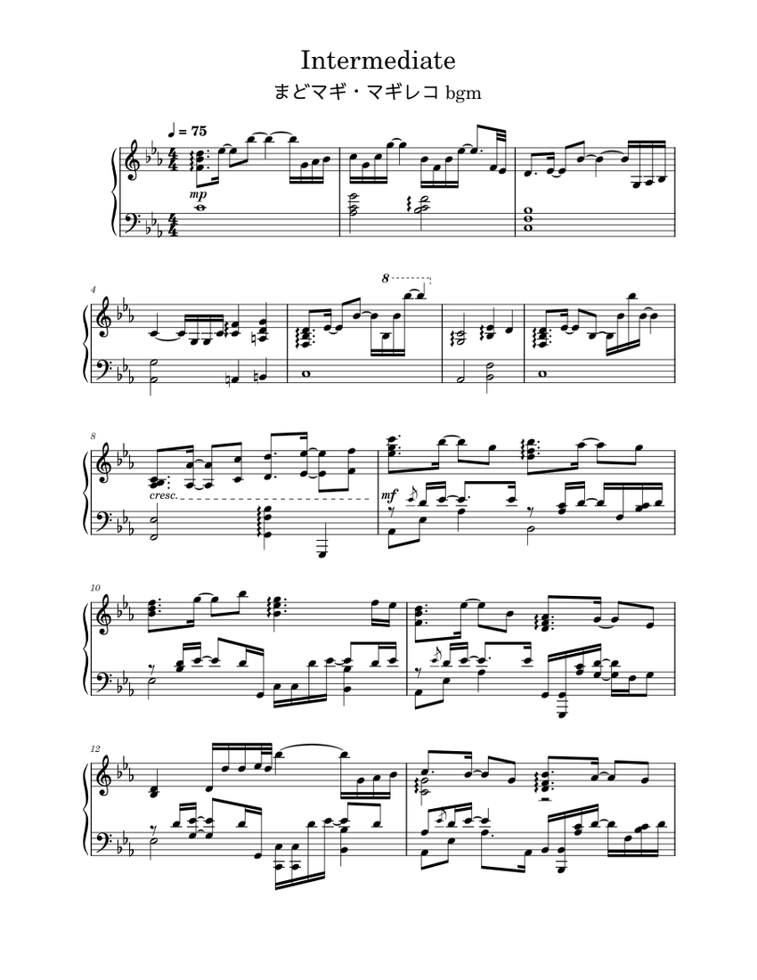 Intermediate - piano tutorial