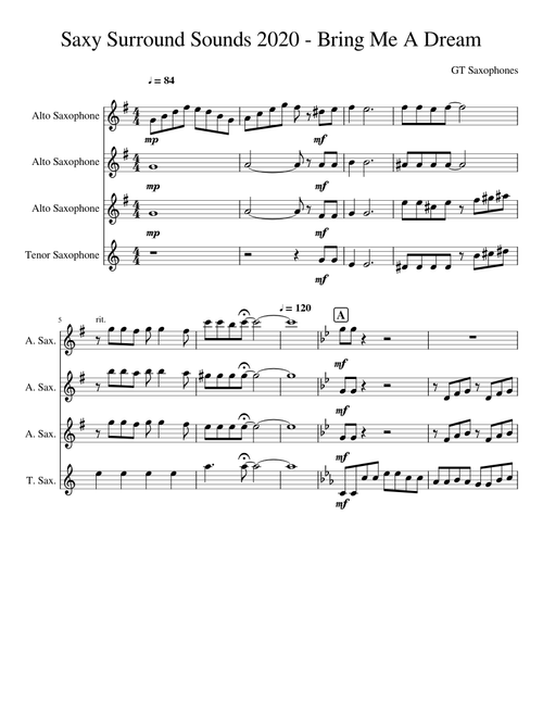 Saxy Surround Sounds 2020 - Bring Me A Dream