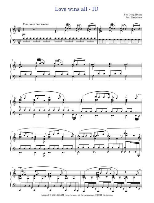 Love wins all - IU (Tear-jerking Piano Solo)