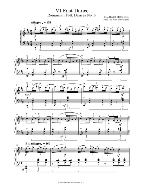 VI. Fast Dance, Romanian Folk Dances, Sz.56 no. 6 – Béla Bartók