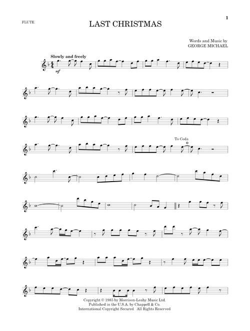 Last Christmas - Wham! (Flute Solo)