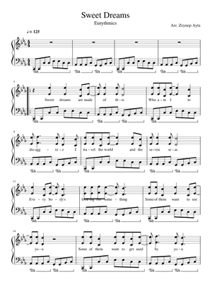 Play Official version of Sweet Dreams (Are Made of This) Sheet