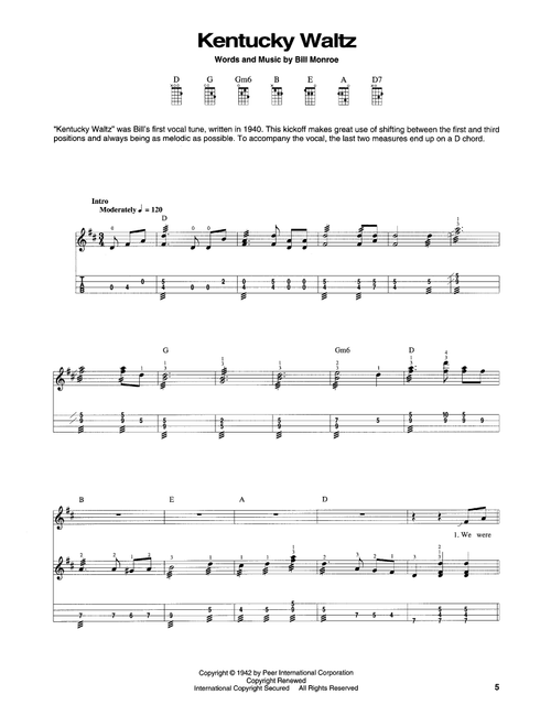 Kentucky Waltz - Bill Monroe, Eddy Arnold (Mandolin)