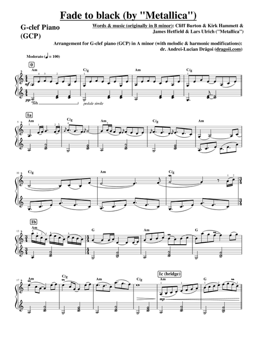 Fade To Black (Arr. Andrei-Lucian Dragoi (dragoii.com)) - Metallica (Instrumental Solo)