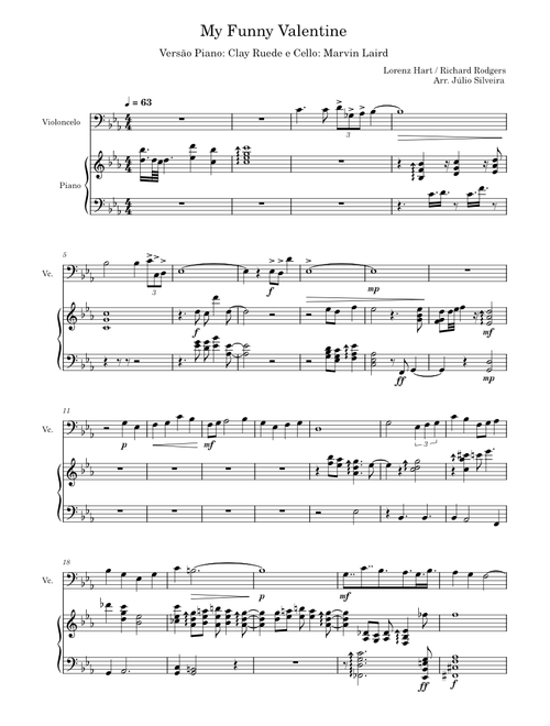 My Funny Valentine - Piano - Cello