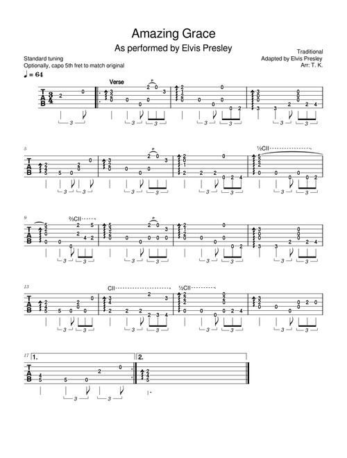 Amazing Grace - Elvis Presley / Traditional