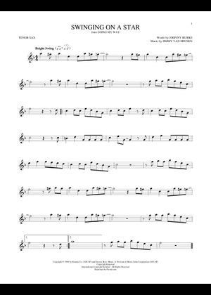 METHOD For SWINGING CLARINET ス (日本語) 楽譜 Play Official version of Swinging On A Star [lead sheet] Sheet