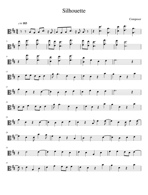 Silhouette Naruto Shippuden Opening 16 Viola Solo