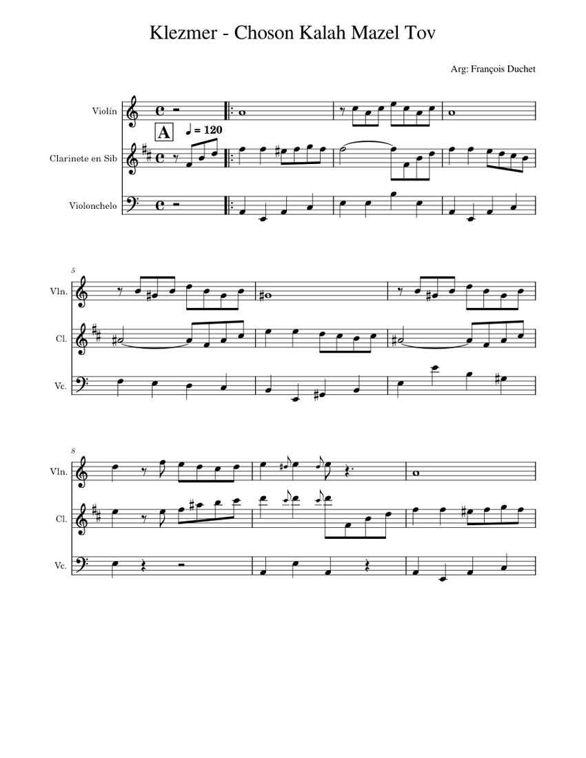 Chusen Kale Mazel Tov Misc tunes Klezmer Choson Kalah Mazel Tov