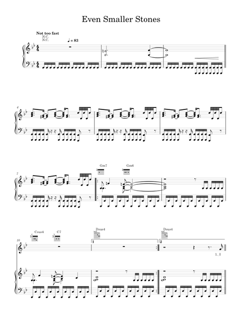 Even Smaller Stones - Fatal Embrace (Piano-Voice-Guitar)