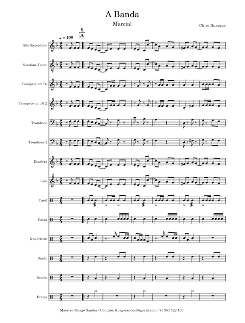 A Banda – (Todos os Instrumentos)