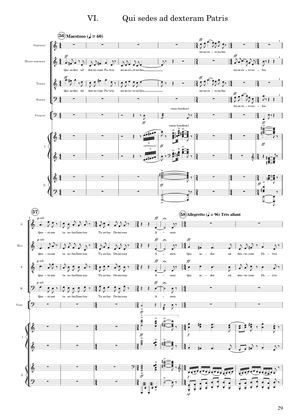 Gloria - Francis Poulenc Sheet Music for Piano, Synthesizer (Mixed