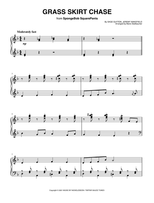 Grass Skirt Chase (Arr. Mario Stallbaumer) - Jeremy Wakefield, Sage Guyton (Piano Solo)