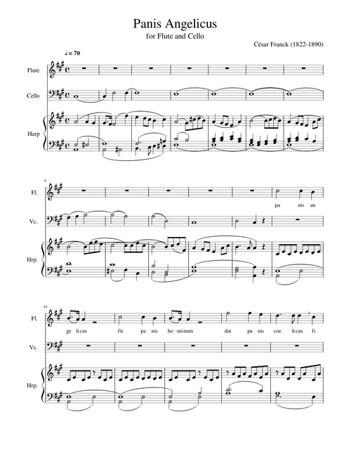Franck - Panis Angelicus, for Flute and Cello