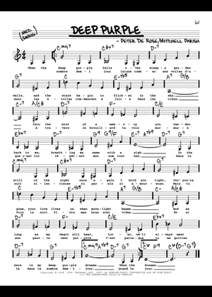 DeepPurple,Best,bandscore楽譜 Play Official version of Deep purple Sheet Music by Nino Tempo And