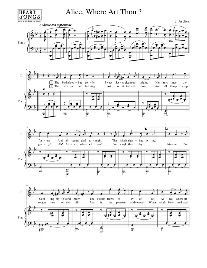 Alice Where Art Thou Going Song
