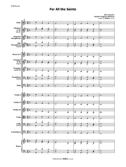 Faith Is the Victory - for Beginner Orchestra (Arr. L. Müller) - Ira D Sankey (Large Ensemble)