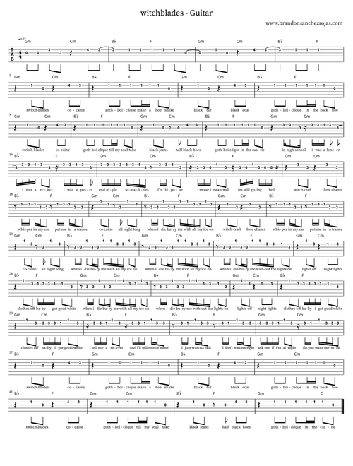 witchblades - Guitar - BSR (Solo Guitar)