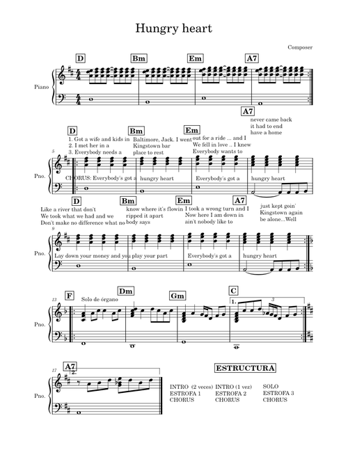 Hungry heart – Bruce Springsteen
