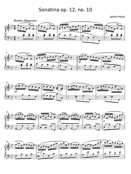 Sonatina - James Hook