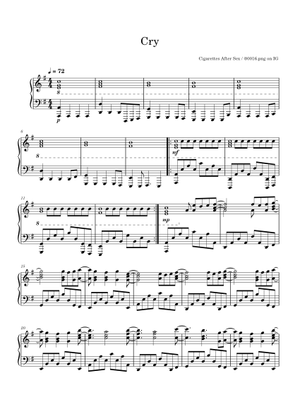 Cry - Cigarettes After Sex Sheet Music for Piano, Strings group (Solo)