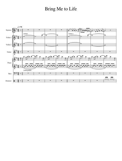 BRING ME TO LIFE VIOLINES