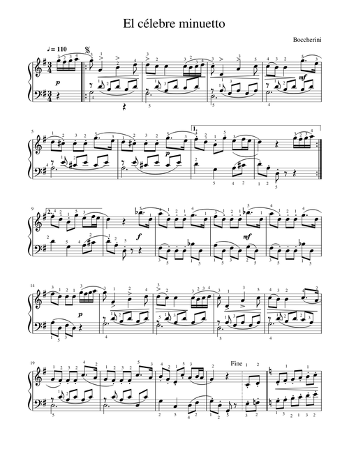 Boccherini - El Célebre Minuetto