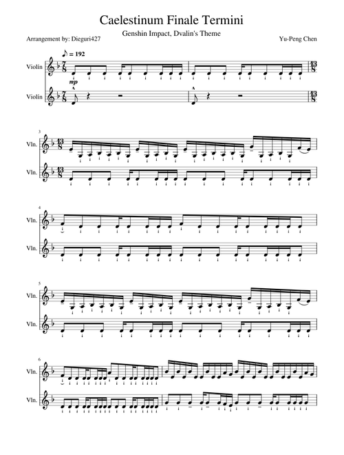 Caelestinum Finale Termini (Dvalin's Theme) – Yu-Peng Chen