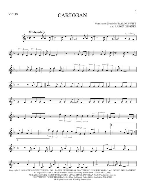 cardigan - Taylor Swift (Violin Solo)