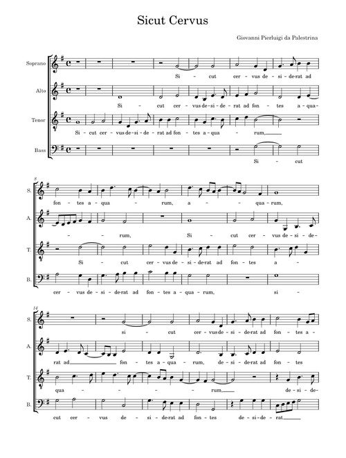 Sicut cervus – Giovanni Pierluigi da Palestrina