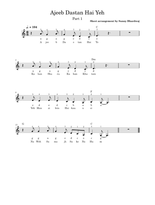 Ajeeb Dastan Hai Yeh – Lata Mangeshkar