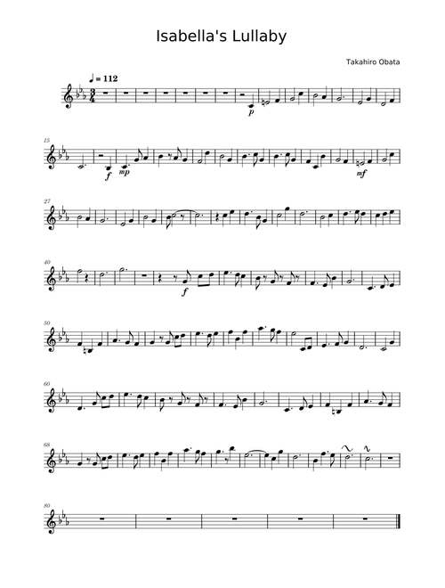 Isabella's Lullaby – Takahiro Obata