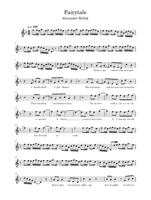 Fairytale – Alexander Rybak (Violin Solo)