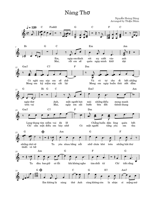 Nàng Thơ – Nguyễn Hoàng Dũng piano