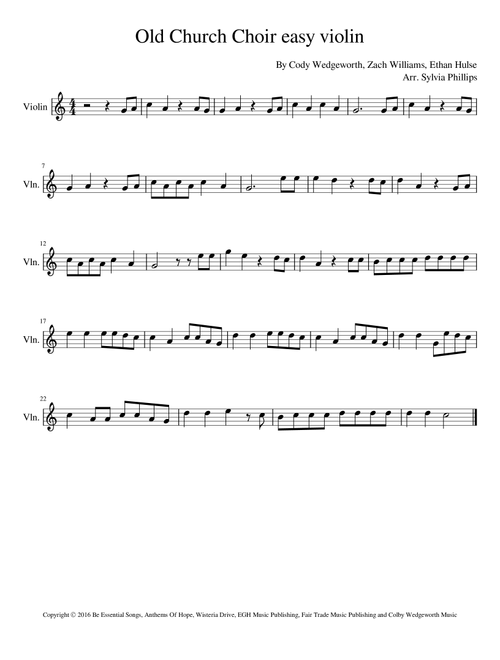 Old Church Choir (Arr. Sylvia Phillips) - Cody Wedgeworth, Zach Williams, Ethan Hulse (Small Ensemble)