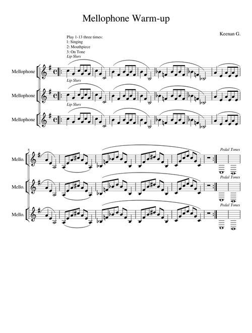 Mellophone Warm-Up