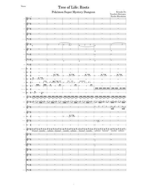Tree of Life: Roots (Pokémon Super Mystery Dungeon) - Transcribed Score