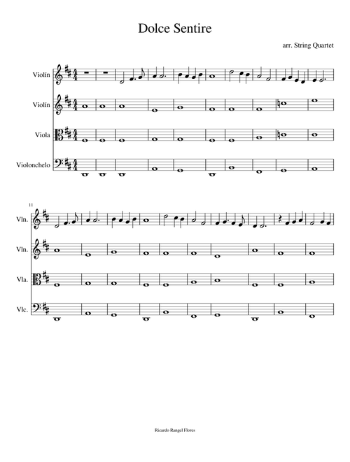 Dolce Sentire for String quartet