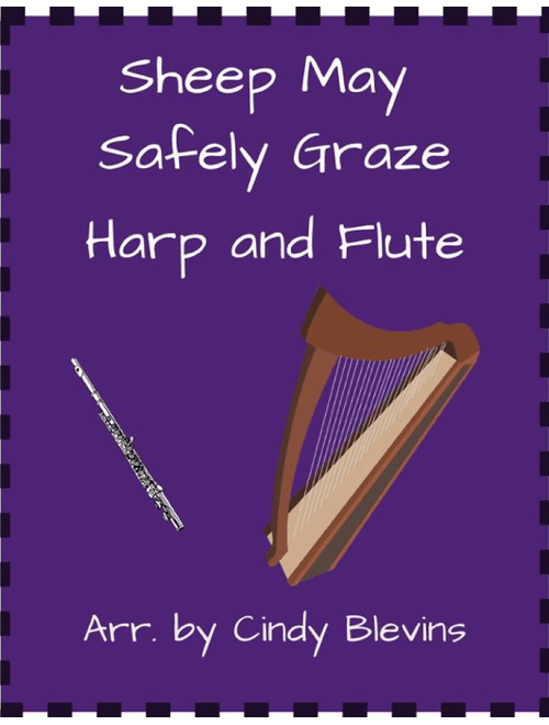 Sheep May Safely Graze, for Harp and Flute (Arr. Cindy Blevins) - J.S. Bach (Instrumental Duet)