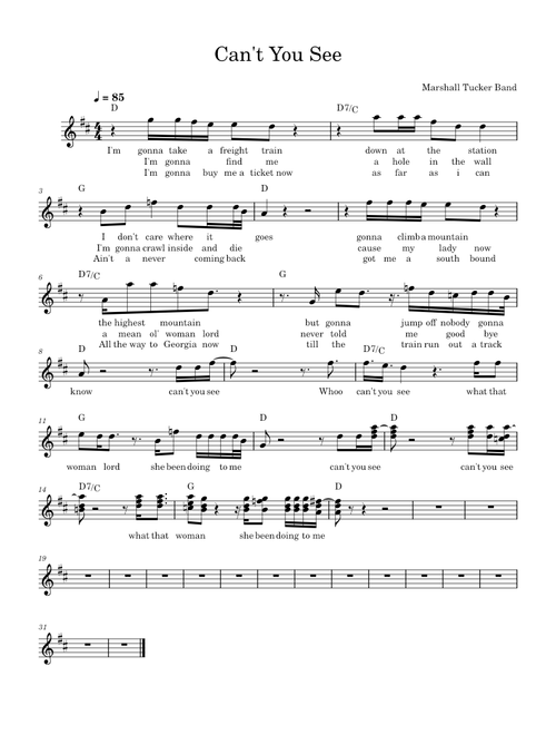 Can't You See – The Marshall Tucker Band Can't You See