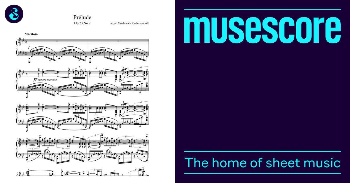 Prélude Op.23 No.2 Sheet Music for Piano (Solo) | MuseScore.com