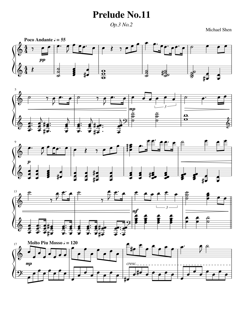 Prelude No.11 - *50 Follower Special* Sheet music for Piano