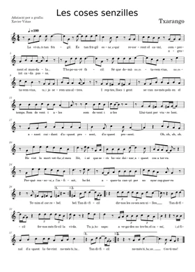 alojamiento cera infinito Free Txarango sheet music | Download PDF or print on Musescore.com