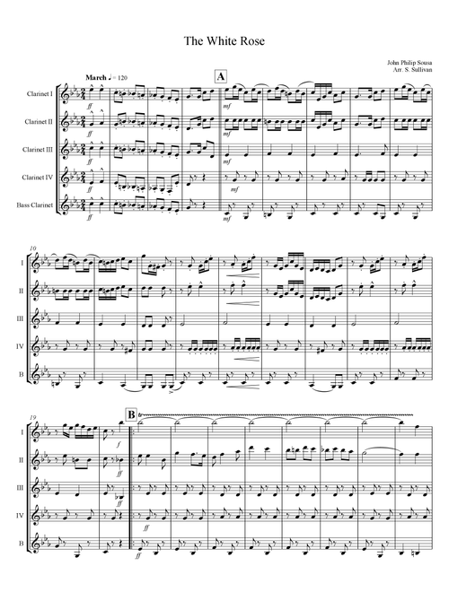 The White Rose (Arr. Sean Sullivan) - John Philip Sousa (Woodwind Ensemble)
