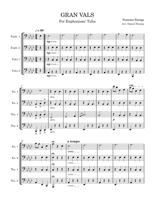 GRAN VALS for Euph and Tuba